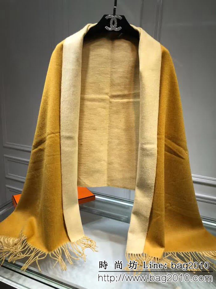 HERMES愛馬仕經典款羊絨圍巾 圍巾披肩兩用 LLWJ7790